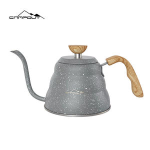 กาต้มน้ำแคมป์เอาท์คลาวด์ 1 ลิตร สแตนเลสเคลือบพร้อมด้ามจับไม้ สำหรับต้มกาแฟสำหรับแคมป์ปิ้ง - Product Image 5