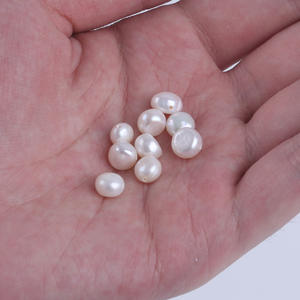 Perles de pain en eau douce naturelles en gros, 7-8 mm, perles lâches avec trou traversant, perles nues pour la fabrication de bijoux faits main - Product Image 5