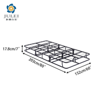 Cadre de lit flottant pliable en acier moderne et durable avec lattes en bois pour hôtels et appartements, compatible avec tous les matelas