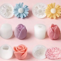 Grenzüberschreitende Vielfalt Blumen-Aromatherapie-Kerzen Silikon-Gel-Form DIY Blumen-Backform Dekorative Form Grenzüberschreitende Großhandelsware