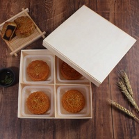Boîte en bois boîte à 9 compartiments pour Dessert Biscuits Donut boîte-cadeau 9 trous gâteau Dessert cuisson