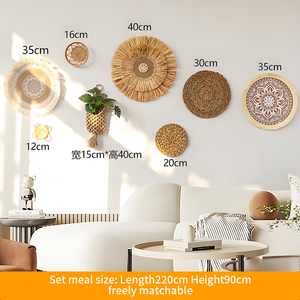 Nouvelle <span class=keywords><strong>Décoration</strong></span> <span class=keywords><strong>Murale</strong></span> Moderne en Paille, Raphia et Jonc de Mer, Style Japonais et Marocain, pour Hôtels et Gîtes, Motif Usine - Product Image 5