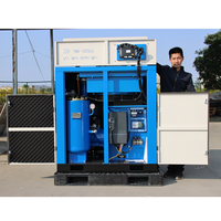 Compresseur d'air à double vis à économie d'énergie 7.5KW 10HP 8bar 10bar connexion directe 1000L réservoir faible entretien pour un usage industriel