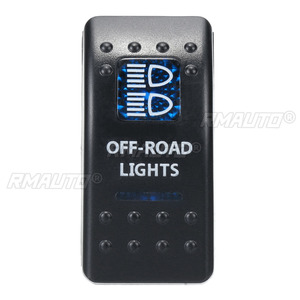 <b>12V</b> 24V Car Boat Caravan Rocker <b>Switches</b> Waterproof Rocker <b>Switch</b> Dual Blue LED Light Bar 4x4 Universal RIGHT Left SIDE LIGHTS - Product Image 5