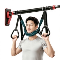 Sangle de traction cervicale avec barre de suspension, longueur réglable, en polyester – Outil de soutien et de soulagement du cou pour usage intérieur