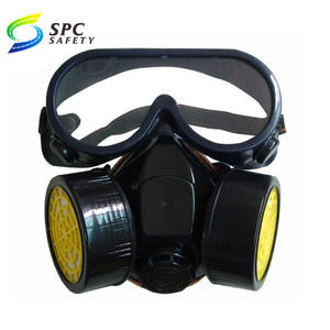 Peinture spray sécurité industrielle travail protection anti-gaz chimique respirateur silicone demi <span class=keywords><strong>masque</strong></span> <span class=keywords><strong>respiratoire</strong></span> avec lunettes de sécurité - Product Image 6