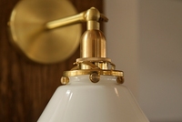 Lampe murale moderne à LED à intensité variable, CRI 90, cuivre antique jaune