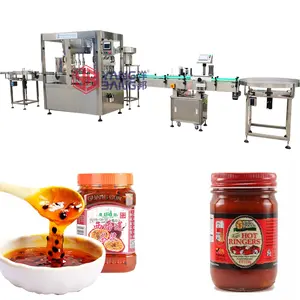 Machine de remplissage Offre Spéciale de confiture de fruits de sauce tomate de beurre de pot en verre avec la buse de 4 têtes