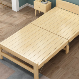 Solid Wood Platform <b>Bed</b> <b>Pine</b> Double Single Size Foldable Home Office Rental Use - Product Image 5