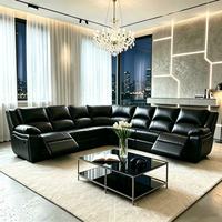 Modernes U-förmiges Heimkino-Relaxsofa 8-Sitzer Wohnzimmermöbel Maßgefertigtes Hochwertiges Langlebiges Sofa aus Chinesischer Fabrik
