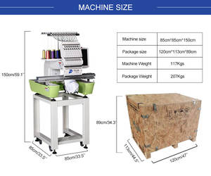 Máquina de bordar de una cabeza, 12, 15 hilos, <span class=keywords><strong>tapas</strong></span> planas, máquina de bordar por ordenador Digital de alta velocidad para gorras - Product Image 5