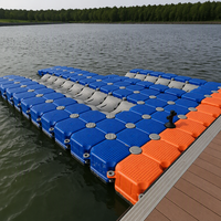 Cubes modulaires de ponton d'usine, quai flottant, flotteurs pour jet ski et bateaux, passerelle, pont, plateforme en HDPE, capacité de charge de 350 kg/m