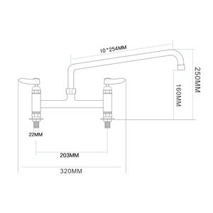 Grifo de Cocina Comercial de Alta Resistencia 360. Grifo Mezclador Giratorio para Fregadero con Cartucho Cerámico para Uso Doméstico y Hotelero - Product Image 2