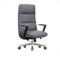 Chaise de bureau pivotante ergonomique moderne et simple pour ordinateur, avec base à cinq étoiles en acier inoxydable, inclinable et réglable en hauteur, idéale pour les réunions et le bureau.