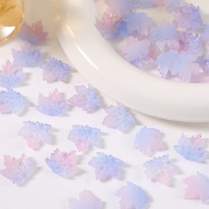화려한 그라데이션 다이아몬드 잎 모양 유리 비즈 투명 루즈 스페이서 참 16mm 쥬얼리 제작용 - Product Image 6