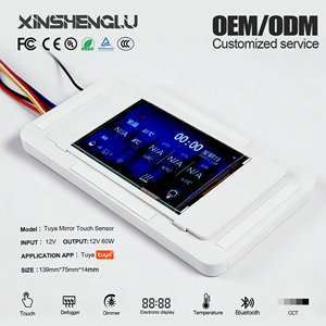 Espejo Inteligente Bluetooth Tuya con Sensor Táctil, Control de Intensidad, Pantalla Meteorológica para Baño, Sensor de Iluminación LED para Espejo - Product Image 1