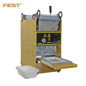 Customize manual lunch box sealing machine plastic box aluminium film Tray sealer machine