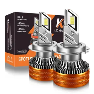 Lampu sorot mobil LED Super terang, bohlam cahaya depan LED kekuatan tinggi h7 K11 Pro 80W 13000LM H11 HB3 9005 HB4 9006 H4