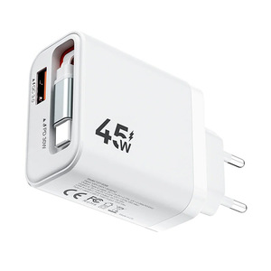Chargeur mural USB-C 45W avec PD 3.0, câble rétractable, charge rapide universelle pour téléphone, tablette, ordinateur portable - Product Image 2