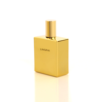 Flacon de parfum en verre chromé haut de gamme 50ml-Finition miroir de luxe pour marques haut de gamme