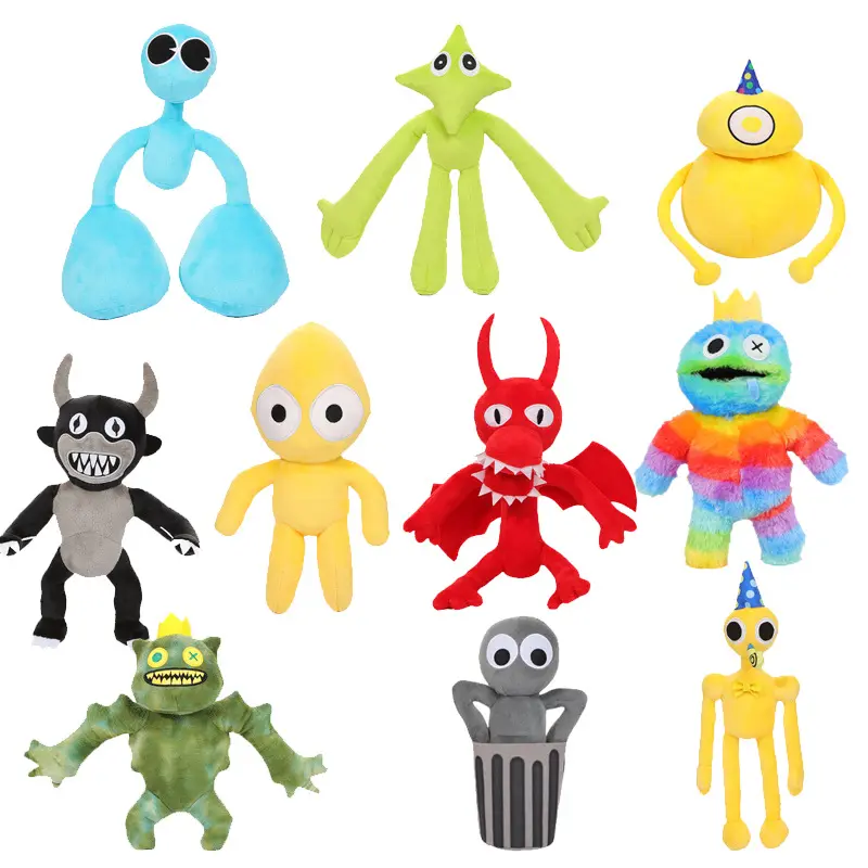 rainbow friends colorful plush toy, cartoon game stuffed animal plush doll