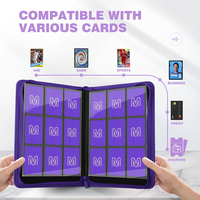 Classeur de cartes à collectionner personnalisé, 360 emplacements, 9 pochettes, en cuir PU premium, fermeture éclair, protection RFID, porte-passeport, album personnalisé