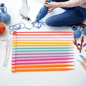 Juego <span class=keywords><strong>de</strong></span> Agujas <span class=keywords><strong>de</strong></span> Ganchillo <span class=keywords><strong>de</strong></span> Plástico para Tejer, Color Caramelo, Grosor <span class=keywords><strong>de</strong></span> 1 mm, Longitud <span class=keywords><strong>de</strong></span> 25 cm, Diseño Simple, para Manualidades - Product Image 3