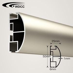 Rail de rideau en aluminium robuste en forme de S, rail de rideau ondulé avec prix d'usine - Product Image 3