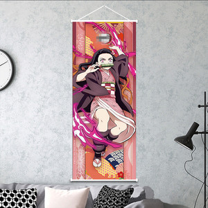 15 styles de bannières murales personnalisables avec des images de démons Kimetsu Kamado <span class=keywords><strong>Nezuko</strong></span> Kanroji, bannières murales suspendues, affiches, défilements muraux d'anime - Product Image 6
