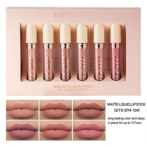 Producto Popular Transfronterizo, Juego de 6 Labiales Líquidos Mate Mineral Rosa, Impermeables y Antiadherentes, Venta al por Mayor - Product Image 5