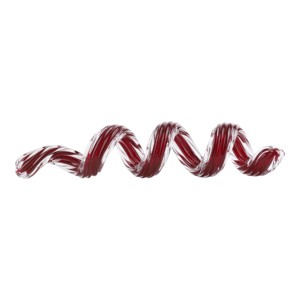 Scultura in Vetro Intrecciato a Strisce Rosse e Bianche, Ornamento Artistico per Arredamento Casa, Centrotavola per Tavolino da Caffè - Product Image 1