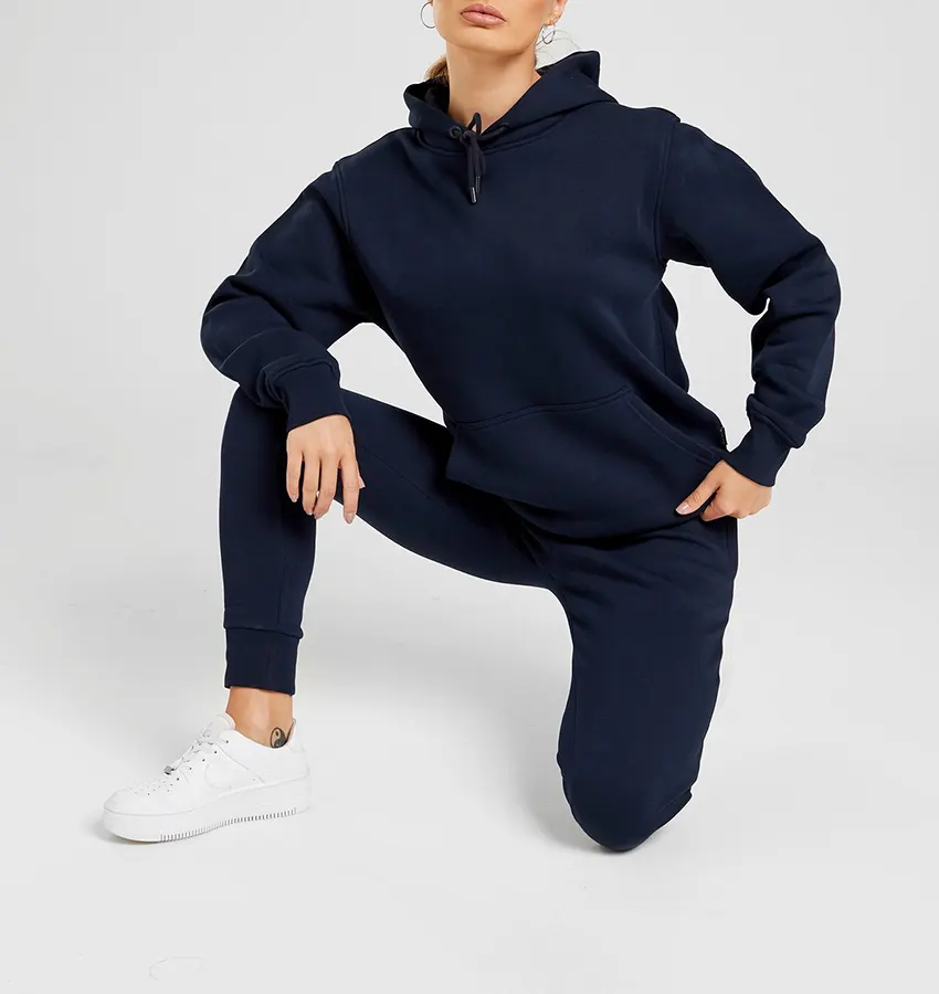 Casual fit winter trägt baumwolle fleece schweiß anzug sets oem jogger sweatsuit unisex