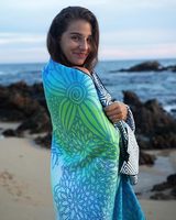 Custom Microfiber Antimicrobial Beach Towel Quick Dry Sand Free Large Bath Towel for Summer Travel and Home Use