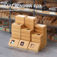 Caja de Cartón Kraft con Ventana para Velas Hechas a Mano, Accesorios de Grado Alimenticio, Logotipo Personalizado, Forma Personalizada, Materiales Reciclados con Protección UV