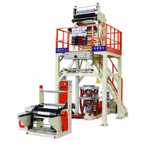 One layer bio HDPE Blown Film Production Line plastic T shirt bag film blowing machine