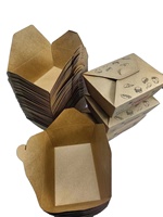 Boîtes à nouilles en papier écologiques résistantes à la graisse pour restaurants, contenants alimentaires à emporter personnalisés