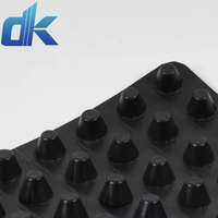 Feuille de fossette de panneau de Drainage de HDPE de géocomposite personnalisé par usine pour l'imperméabilisation utilisée dans l'eau d'enfouissement de pelouse de jardin de toit