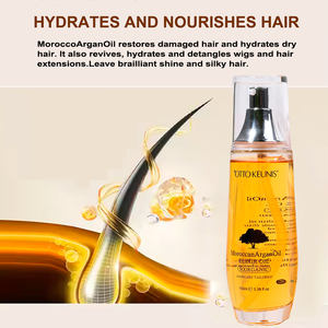 Huile de soin capillaire réparatrice à l'huile d'argan personnalisée, huile de soin capillaire lisse et nourrissante en vrac, huile capillaire marocaine pour femmes, 100 ml - Product Image 2