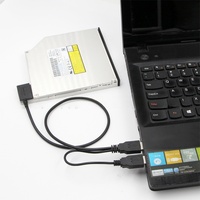 Adaptador G-karve USB a SATA7 +6p para Unidad Óptica de Portátil, SATA a USB, Núcleo de Cobre, 12V, Electrónico