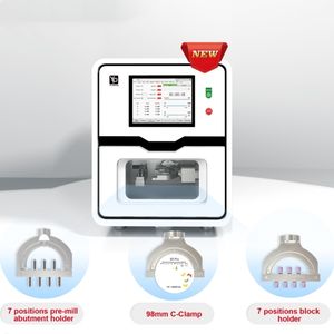 เครื่องกัดซีเอ็นซี5แกนเครื่องกัดฟันระบบกล้อง CAD PMMA Peek แก้วเซรามิกแบบเปียกและแห้ง - Product Image 2