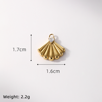Étanche À L'eau En Acier Inoxydable Minuscule Shell Charme Or Coquille De Mer Pendentif pour Bracelet Boucle D'oreille Collier Composant
