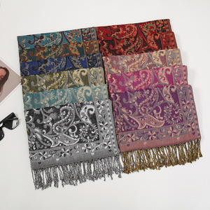 Mùa Thu Và Mùa Đông Jacquard Hạt Điều Trái Cây Paisley Thời Trang Dân Tộc Khăn Hijab Khăn Quàng Dài Mềm Acrylic Pashmina Tua Khăn Khăn Choàng - Product Image 3