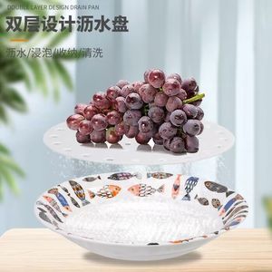 Double Layer Dumpling <b>Plate</b> Round L Size For Home Use Draining <b>Rack</b> - Product Image 3