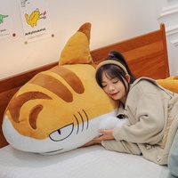 Peluche Chat Requin Transfrontalière Mignonne en Coton PP, Coussin de Canapé, Coussin de Bureau, Coussin Lombaire