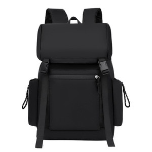 Mochila escolar de gran capacidad con solapa estilo streetwear, mochila de viaje corta para exteriores con tapa, mochila para estudiantes universitarios - Product Image 5