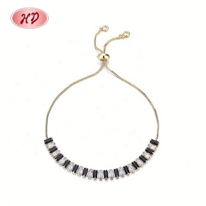 Pulsera de latón vintage etéreo chapada en oro de 18 quilates con circonita cúbica colorida AAA para mujer, venta al por mayor - Product Image 1