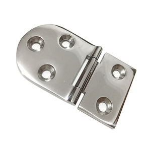 Bisagra tipo D de 76x40x4 mm de acero inoxidable con 5 orificios para puerta industrial, gabinete, barco, yate. - Product Image 1