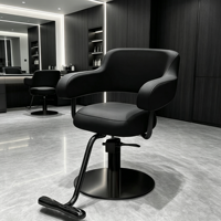 Chaise de salon de coiffure en métal au design simple et moderne, avec réglage en hauteur, rotation à 360 degrés et pompe hydraulique