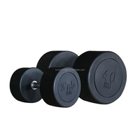 Ensemble d'haltères fixes en forme de tête de 10 à 50 lb, en caoutchouc et acier, pour la remise en forme, la salle de sport et l'entraînement à domicile, poids de 20 kg