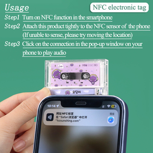 SUNSHING Custom NFC Mini Cassette Tape Keychain Tiny VHS <b>Case</b> Vinyl <b>Record</b> Keyring Retro Music Cassette <b>Case</b> NFC Keychain - Product Image 6